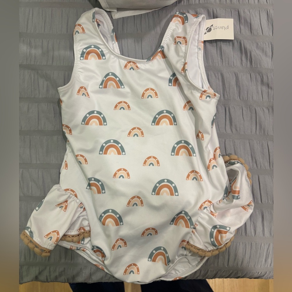 Rainbow Print Baby Swimsuit